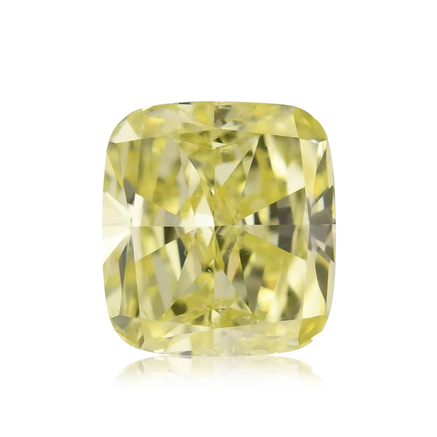0.71 Carat Fancy Intense Yellow Cushion Diamond SI1 GIA