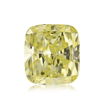 0.71 Carat Fancy Intense Yellow Cushion Diamond SI1 GIA