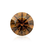 0.83 Carat Fancy Deep Brown Orange Round Diamond SI1 GIA