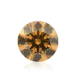 0.85 Carat Fancy Yellow Brown Round Diamond VS2 GIA
