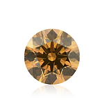0.85 Carat Fancy Yellow Brown Round Diamond VS2 GIA