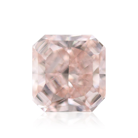 0.90 Carat Fancy Orangy Pink Radiant Diamond IF GIA