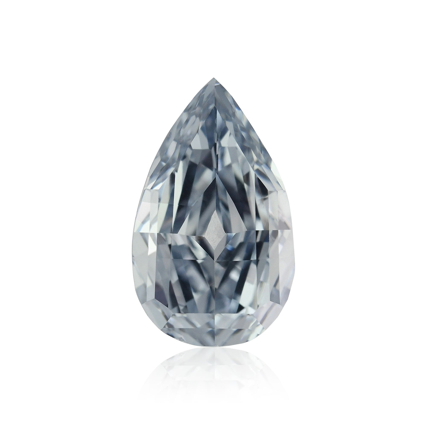 1.00 Carat Fancy Intense Blue Pear Diamond VS2 GIA