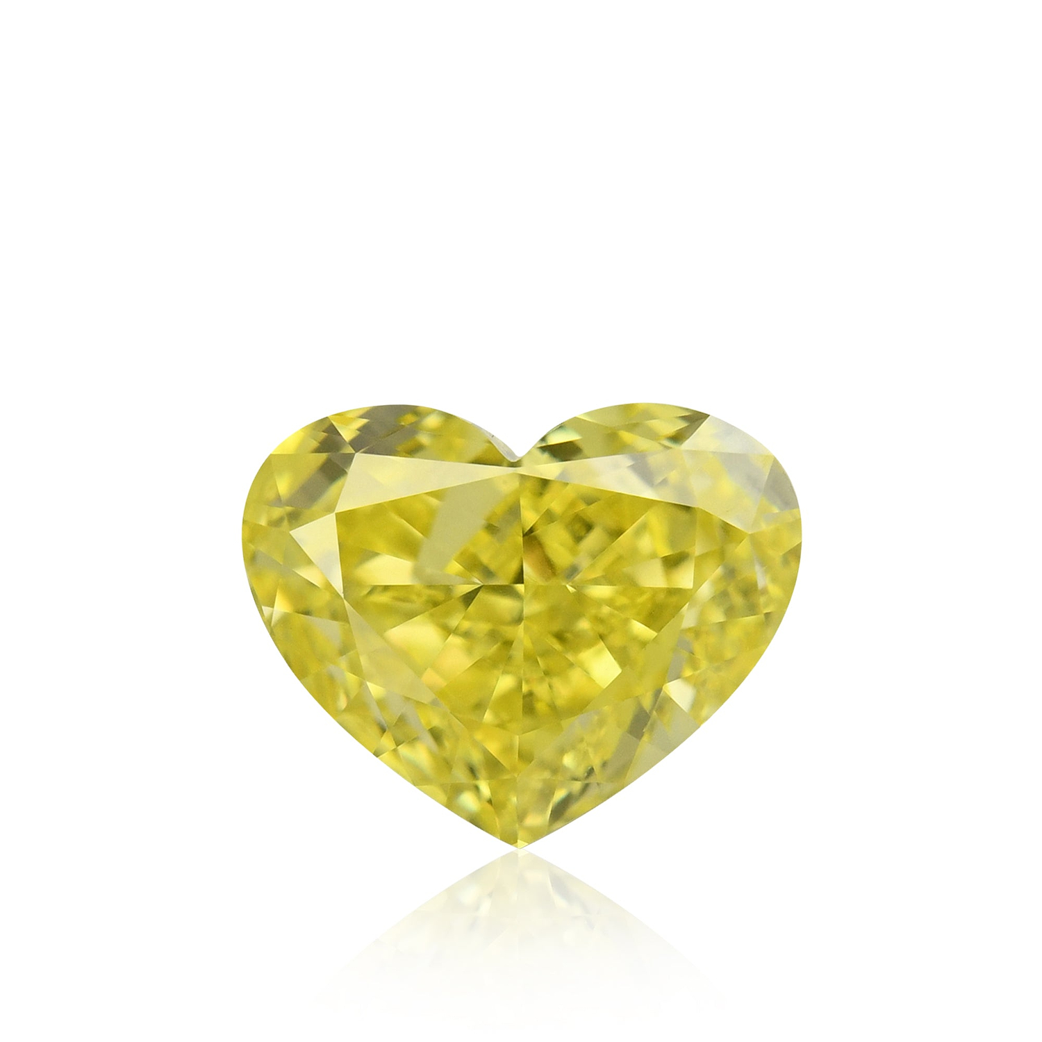1.00 Carat Fancy Intense Yellow HEART Diamond VVS1 GIA