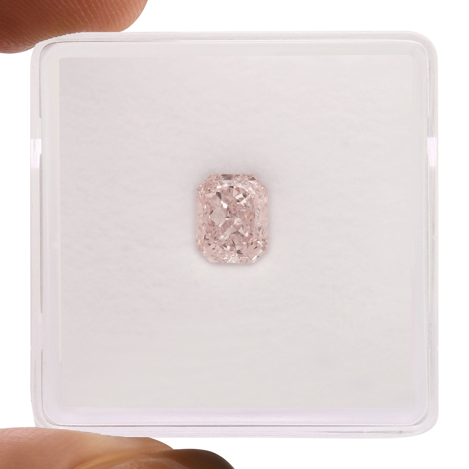 1.01 Carat Light Pink Radiant Diamond VS2 GIA