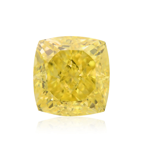 1.01 Carat Fancy Vivid Yellow Cushion Diamond VS2 GIA