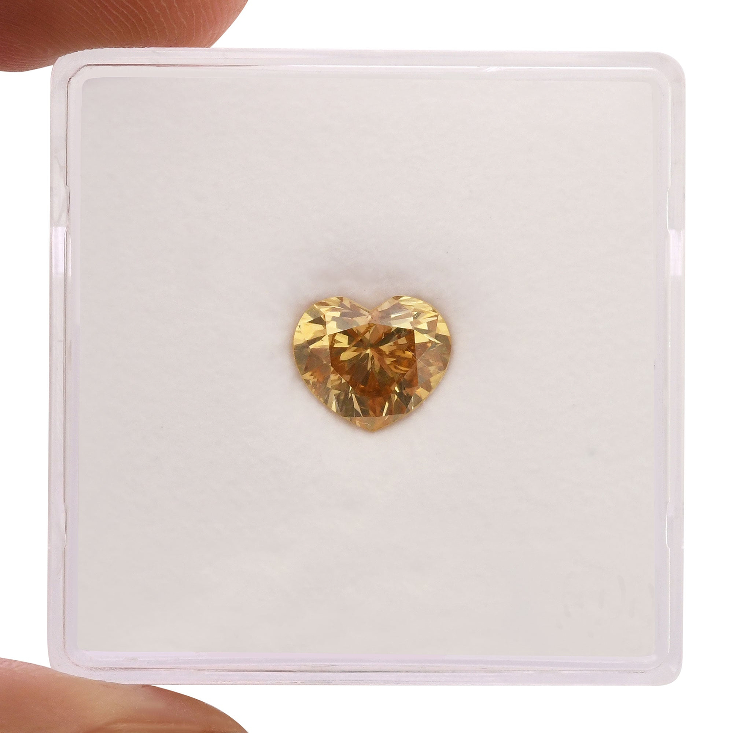 1.02 Carat Fancy Deep Brownish Yellowish Orange Heart Diamond (I1) GIA