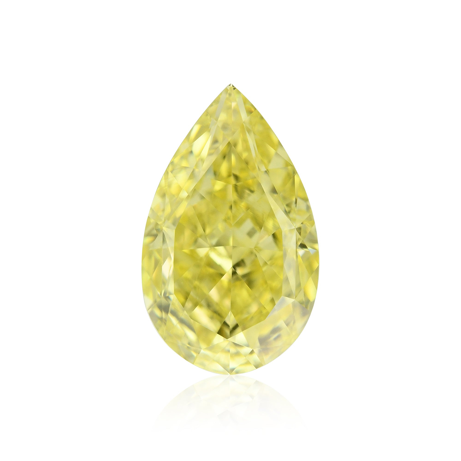 1.02 Carat Fancy Intense Yellow Pear Diamond VS1 GIA