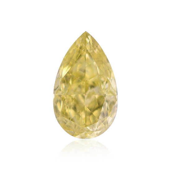 1.02 Carat Fancy Intense Yellow Pear Diamond SI2 GIA