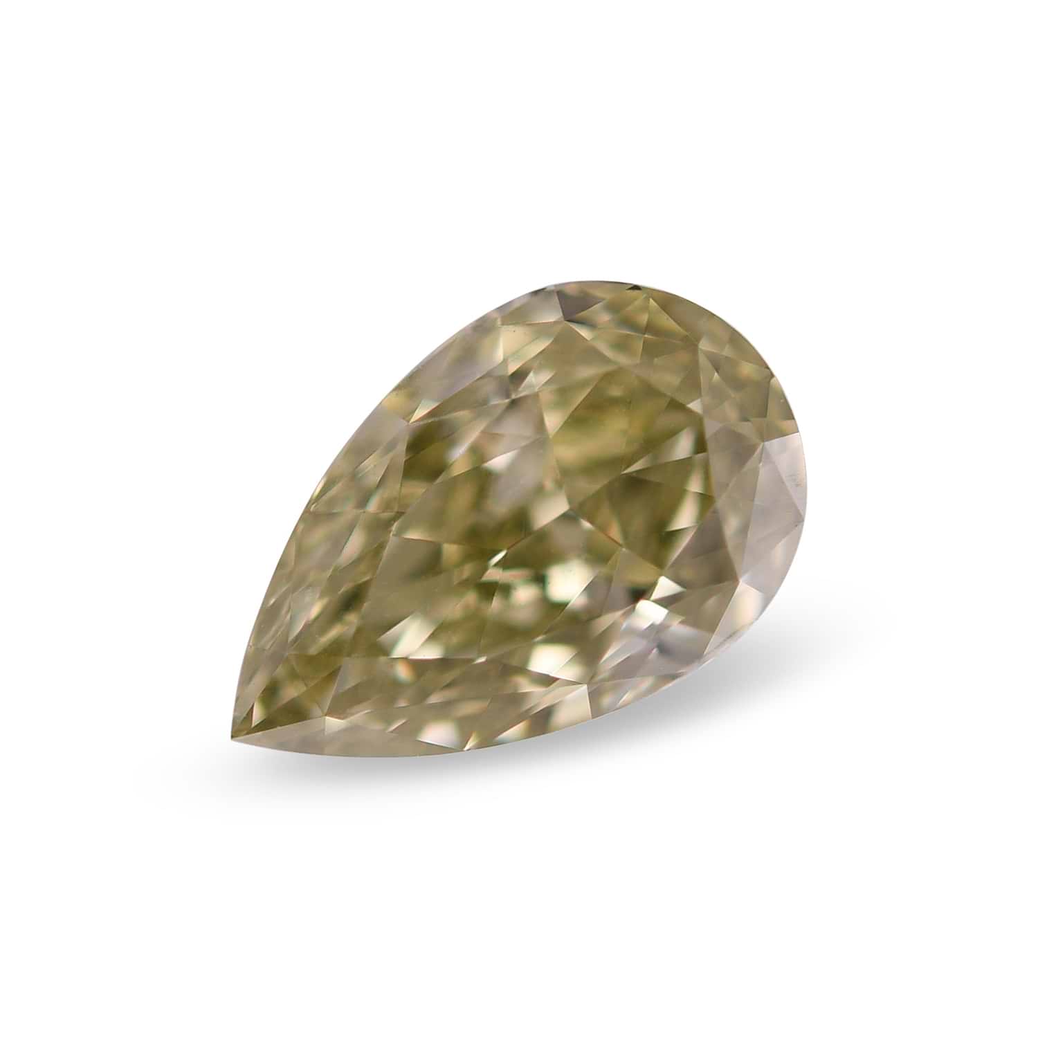 1.03 Carat Fancy Brownish Greenish Yellow Pear Chameleon Diamond VS1 GIA
