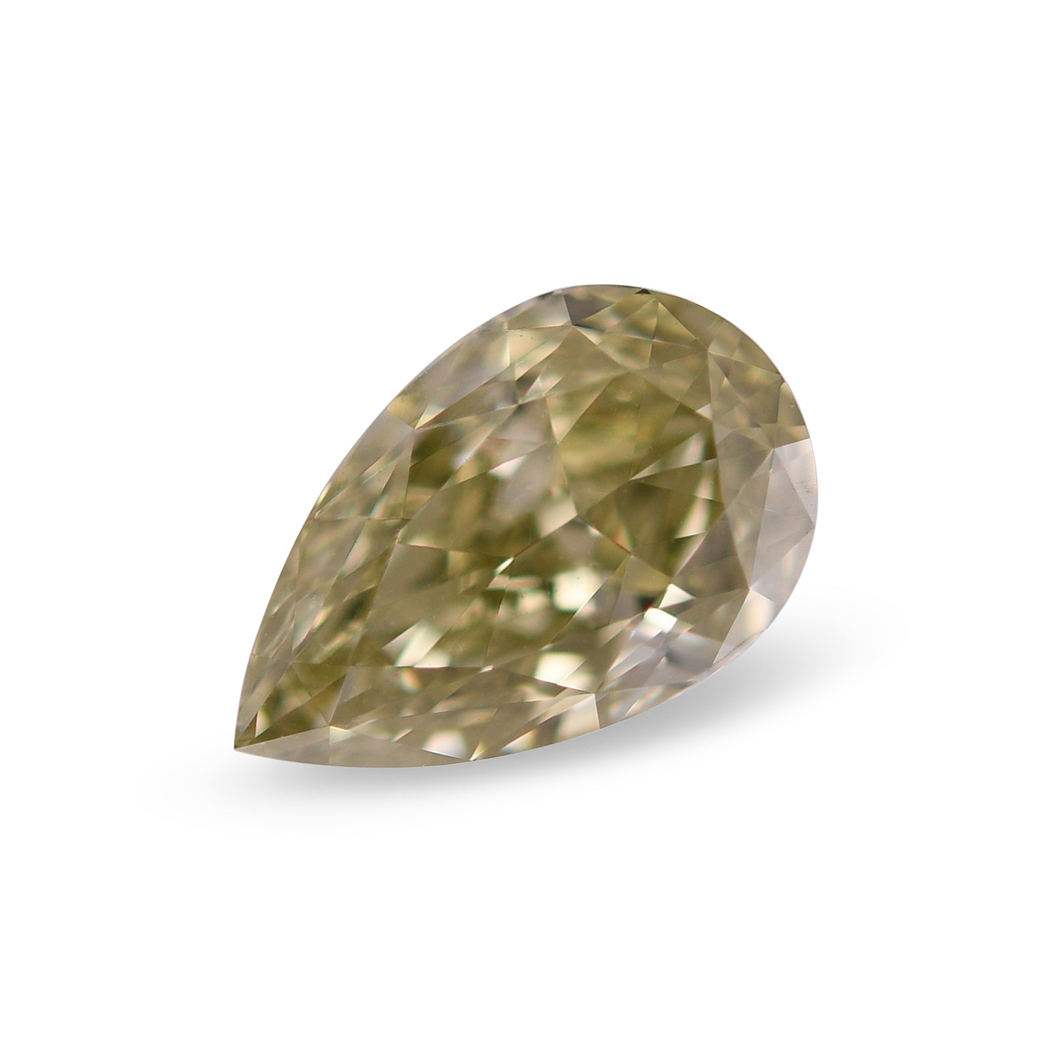 1.03 Carat Fancy Brownish Greenish Yellow Pear Chameleon Diamond VS1 GIA