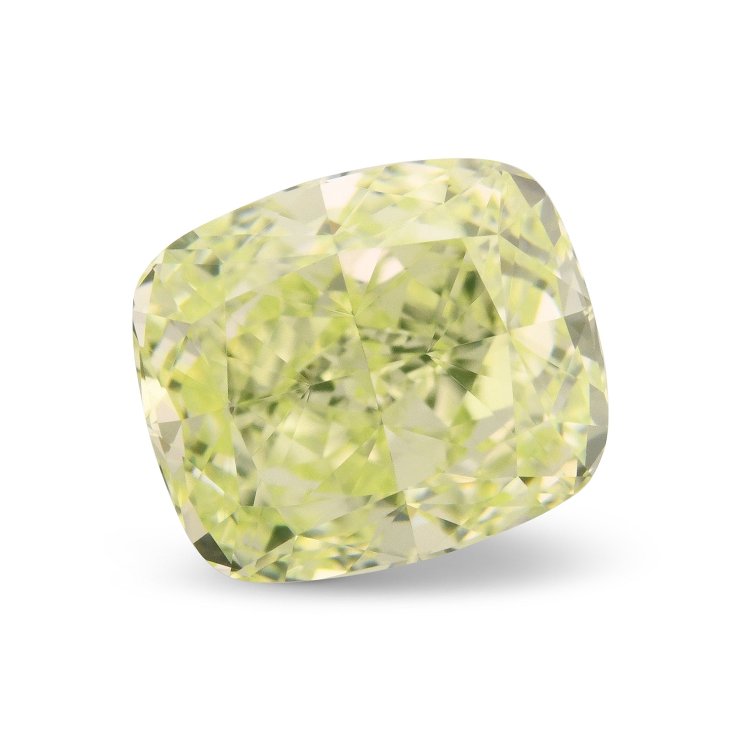 1.03 Carat Fancy Yellow Green Cushion Diamond VVS1 GIA
