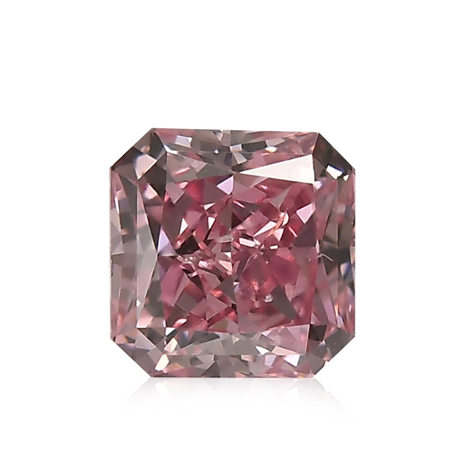 1.05 Carat Fancy Vivid Pink Radiant Diamond SI2 GIA