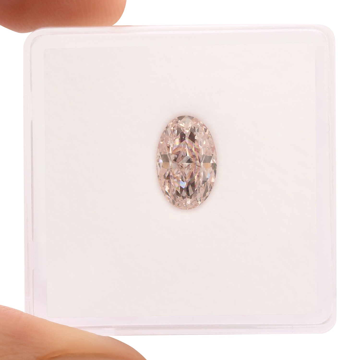 1.08 Carat Fancy Pink Oval Diamond VS1 GIA