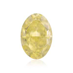 1.20 Carat Fancy Intense Yellow Oval Diamond SI1 GIA