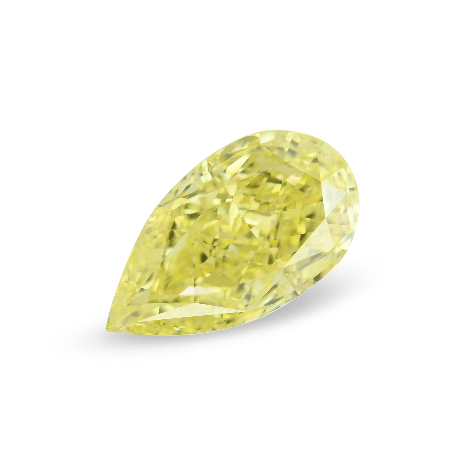 1.27 Carat Fancy Intense Yellow Pear Diamond VS2 GIA