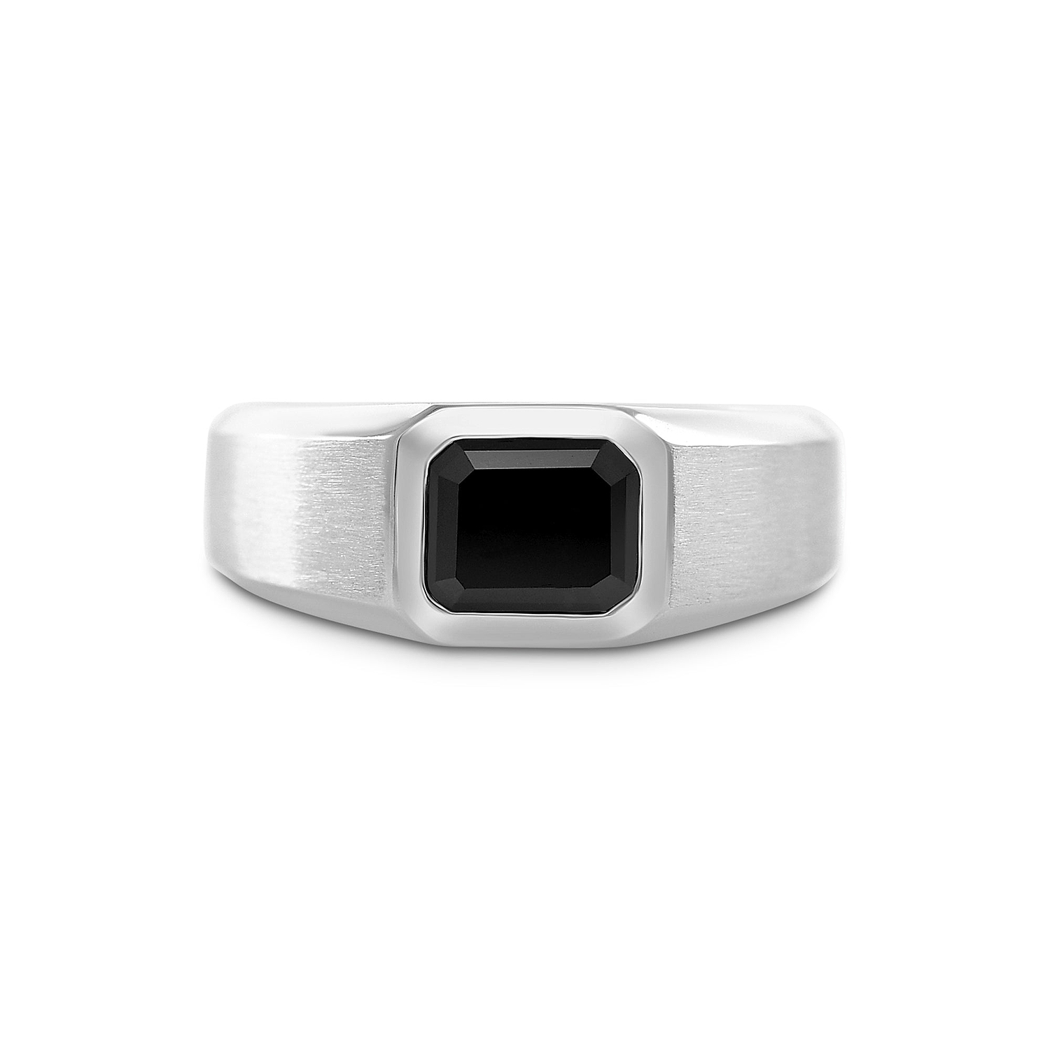 Natural Fancy Black Emerald Men's Ring