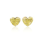 1.70 Carat Fancy Yellow Heart Diamonds VS2 GIA