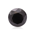 1.72 Carat Fancy Black Round Brilliant Diamond  GIA