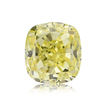 0.64 Carat Fancy Intense Yellow Cushion Diamond VS1 GIA