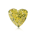 1.01 Carat Fancy Intense Green Yellow HEART Diamond SI2 GIA
