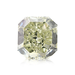 0.80 Carat Fancy Yellow Green Radiant Diamond SI1 GIA