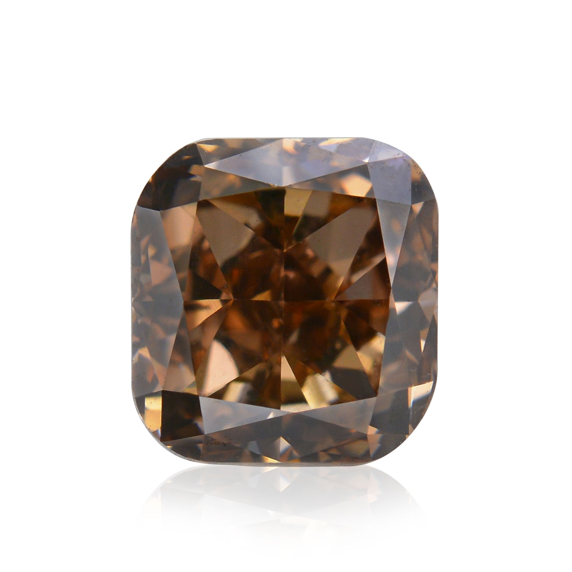 ●ONE BRILLIANT● OraaOB518BrownSG Oraa-OB518-BrownSG 1.30 Carat Fancy Dark Orangy Brown Radiant Diamond SI1 GIA