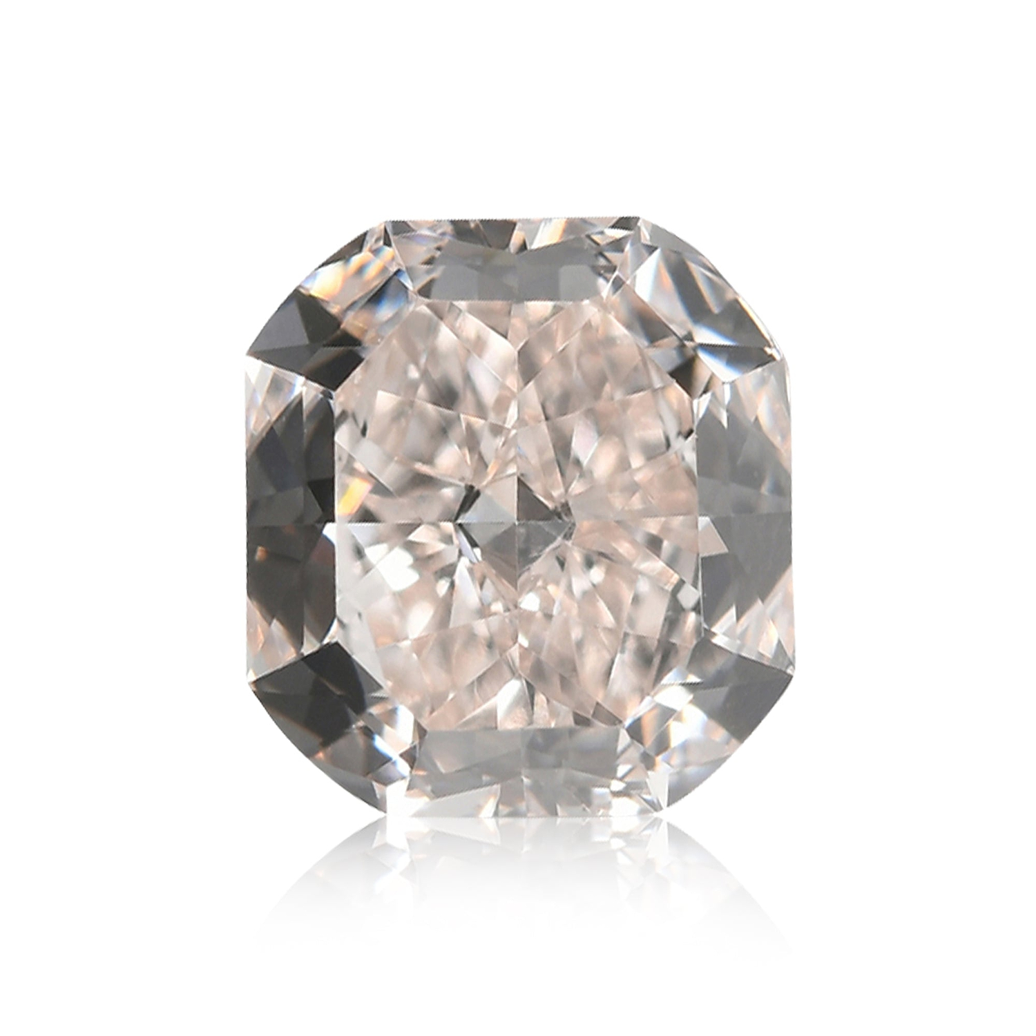 0.77 Carat Light Brown Pink Cushion Diamond IF GIA