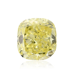 1.18 Carat Fancy Intense Yellow Cushion Diamond VS2 GIA