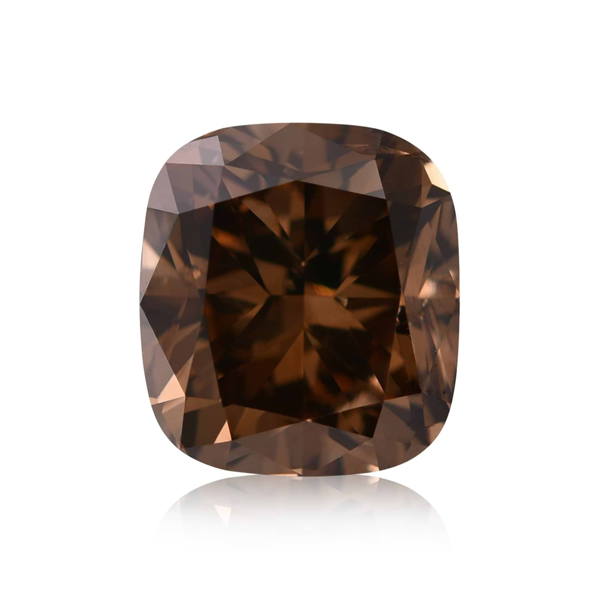 せつた0.259ct FANCY BROWN ✳︎UNEVEN✳︎si2 2.07 Carat Fancy Orange Brown Cushion Diamond SI2 GIA | LEIBISH