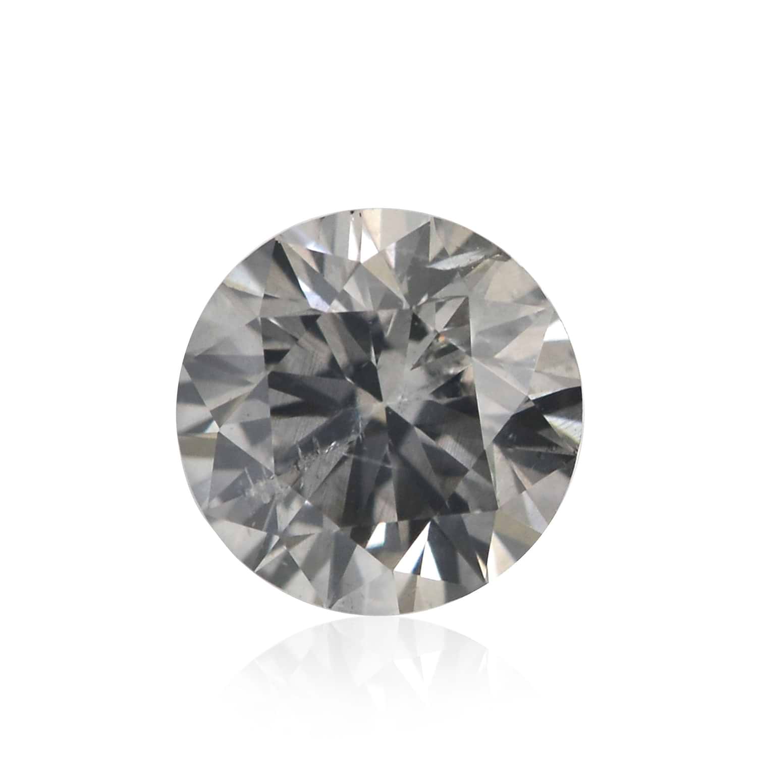 0.29 Carat Fancy Gray Round Brilliant Diamond I1 GIA