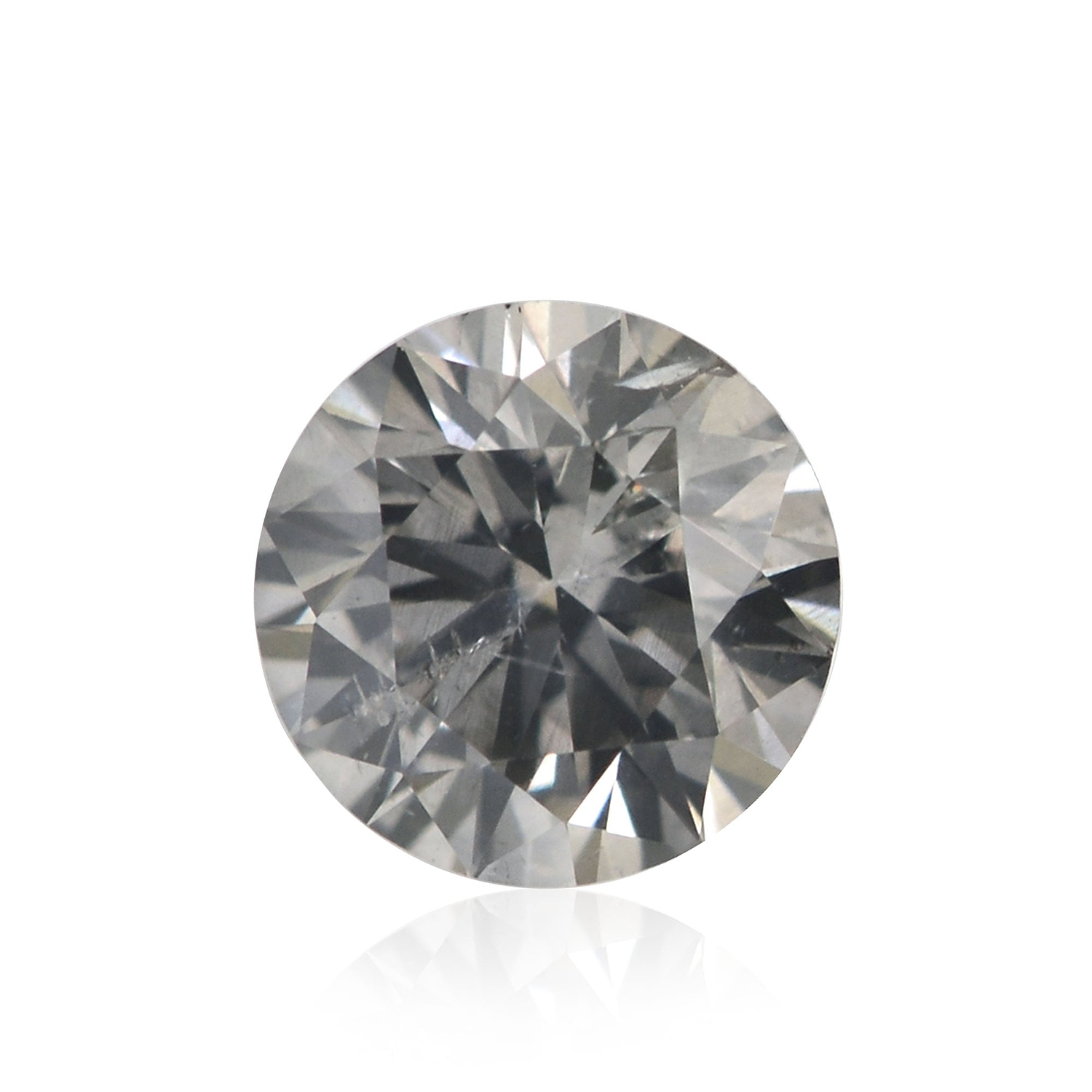 0.29 Carat Fancy Gray Round Brilliant Diamond I1 GIA