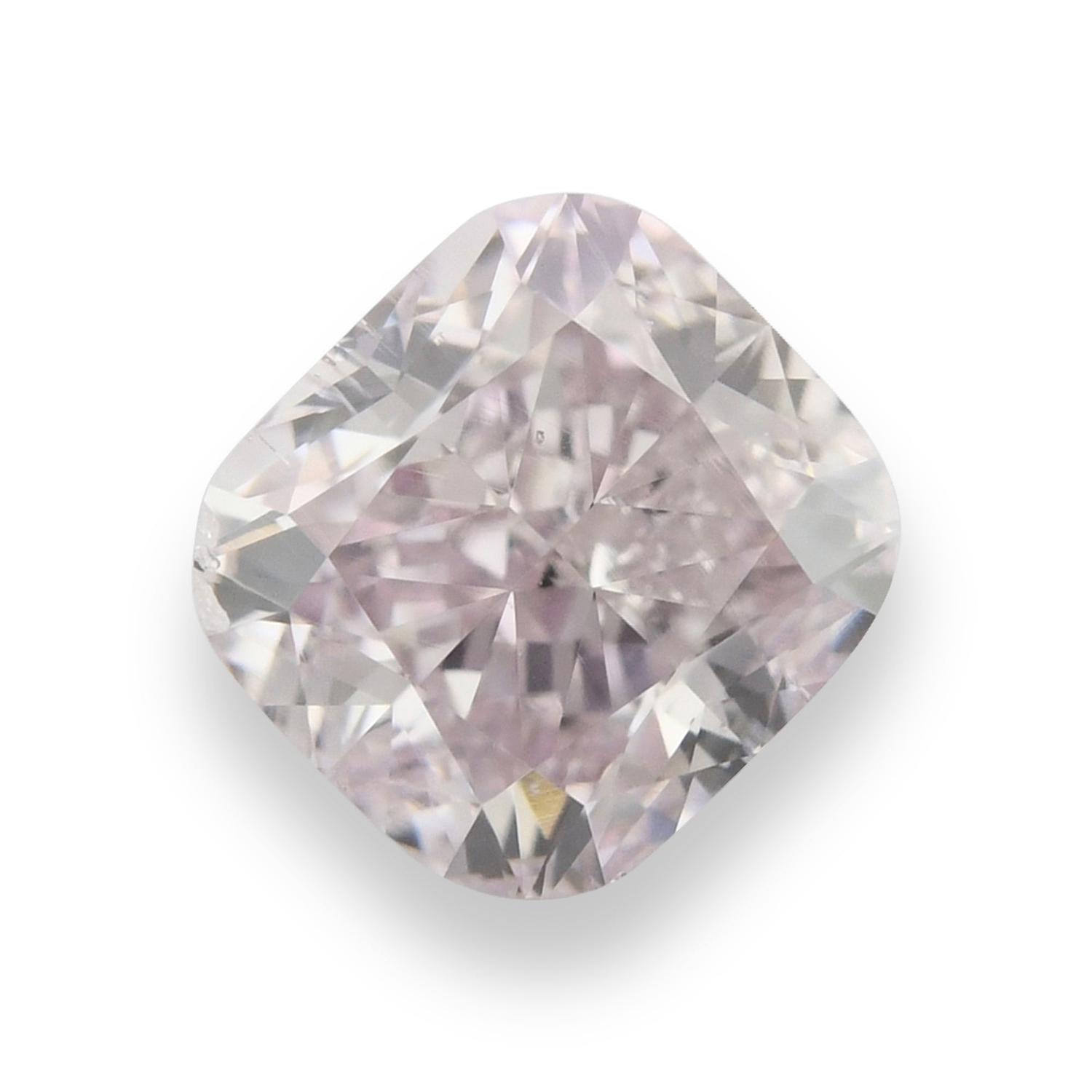 0.61 Carat Fancy Purplish Pink Cushion Diamond SI2 GIA