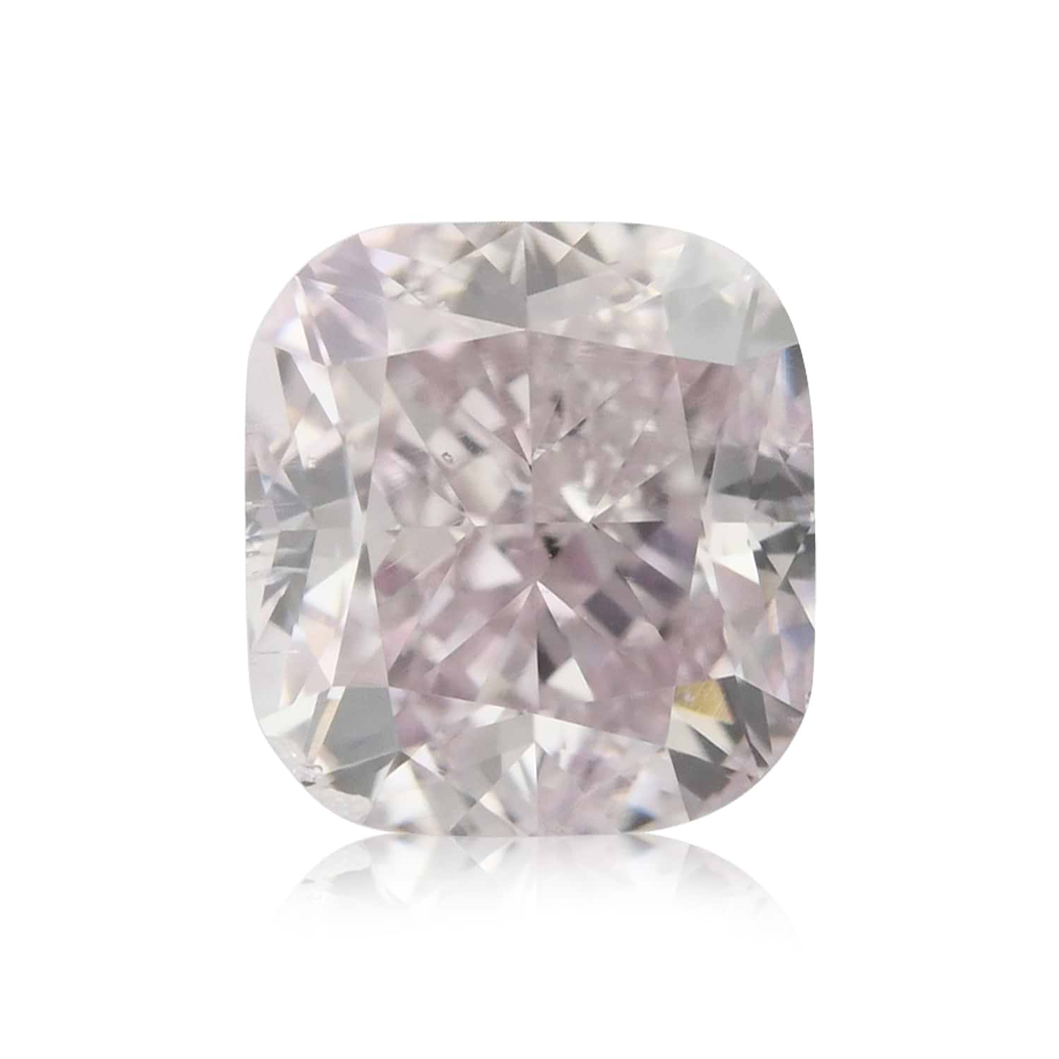0.61 Carat Fancy Purplish Pink Cushion Diamond SI2 GIA