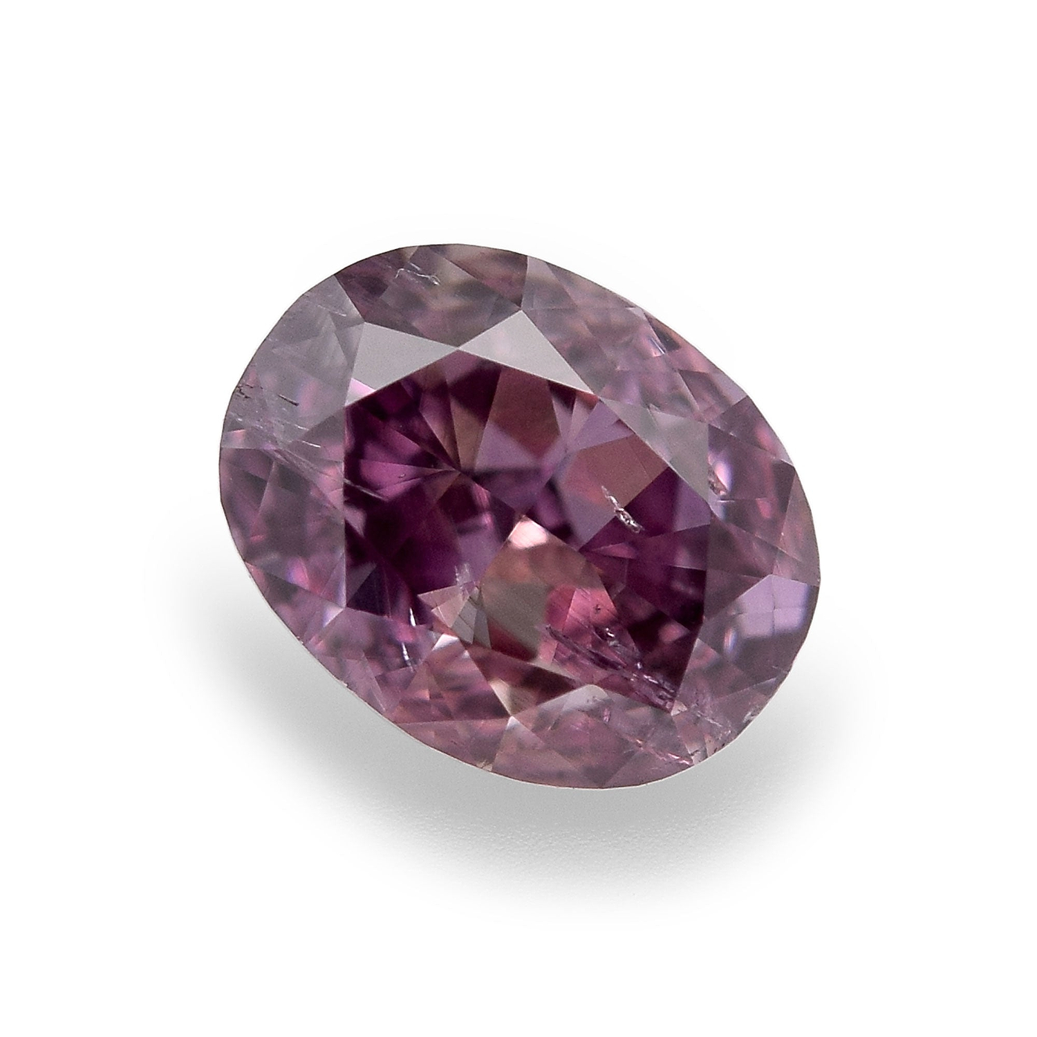 0.29 Carat Fancy Deep Purplish Pink Oval Diamond I1 GIA