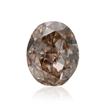 0.68 Carat Fancy Light Brown Oval Diamond VS2 GIA