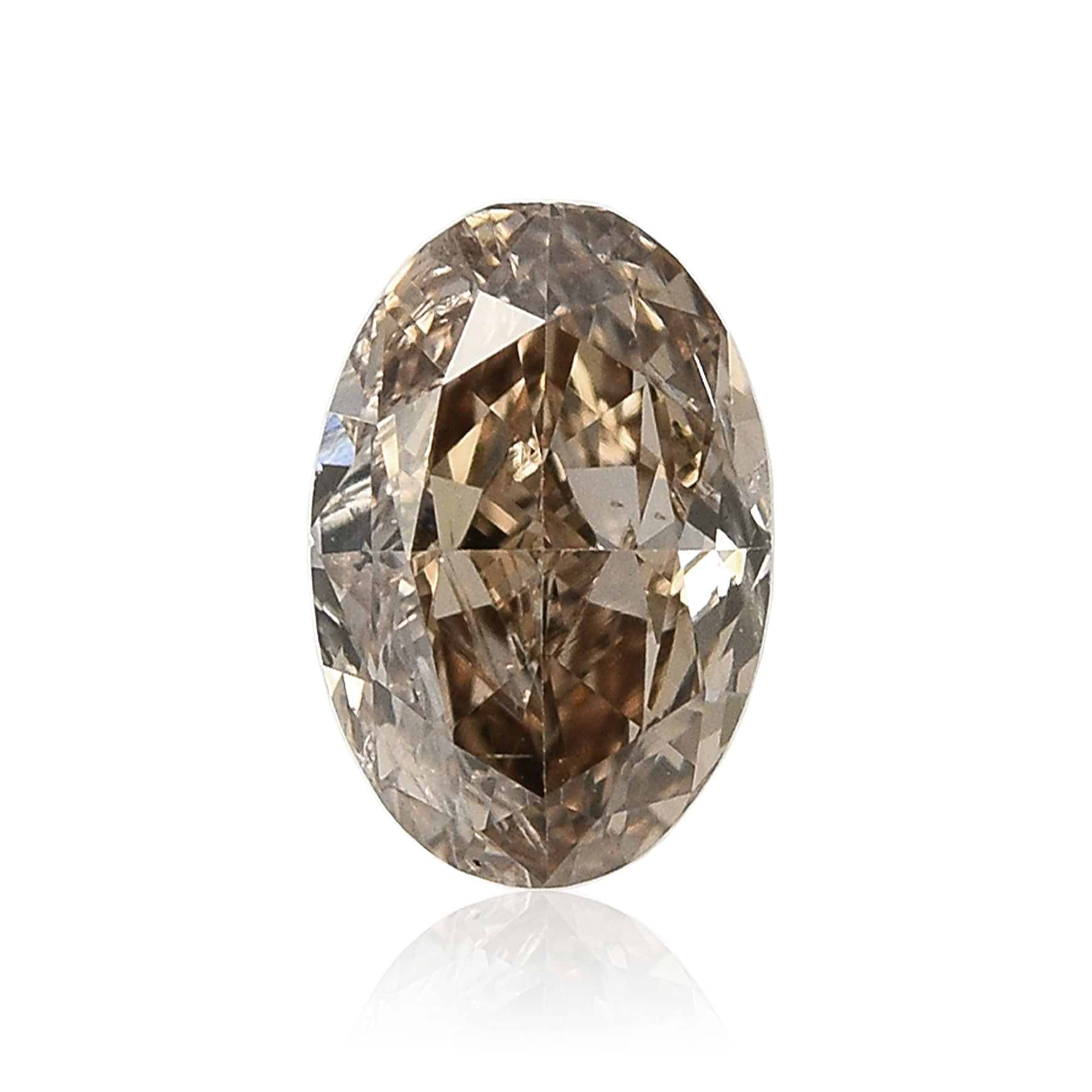 Carat Fancy Brown Oval Diamond (I1) GIA LEIBISH