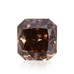 0.45 Carat Fancy Deep Orange Brown Radiant Diamond (VS2) GIA