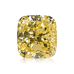 1.07 Carat Fancy Intense Yellow Cushion Diamond VS1 GIA