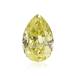 0.54 Carat Fancy Intense Yellow Pear Diamond SI1 GIA