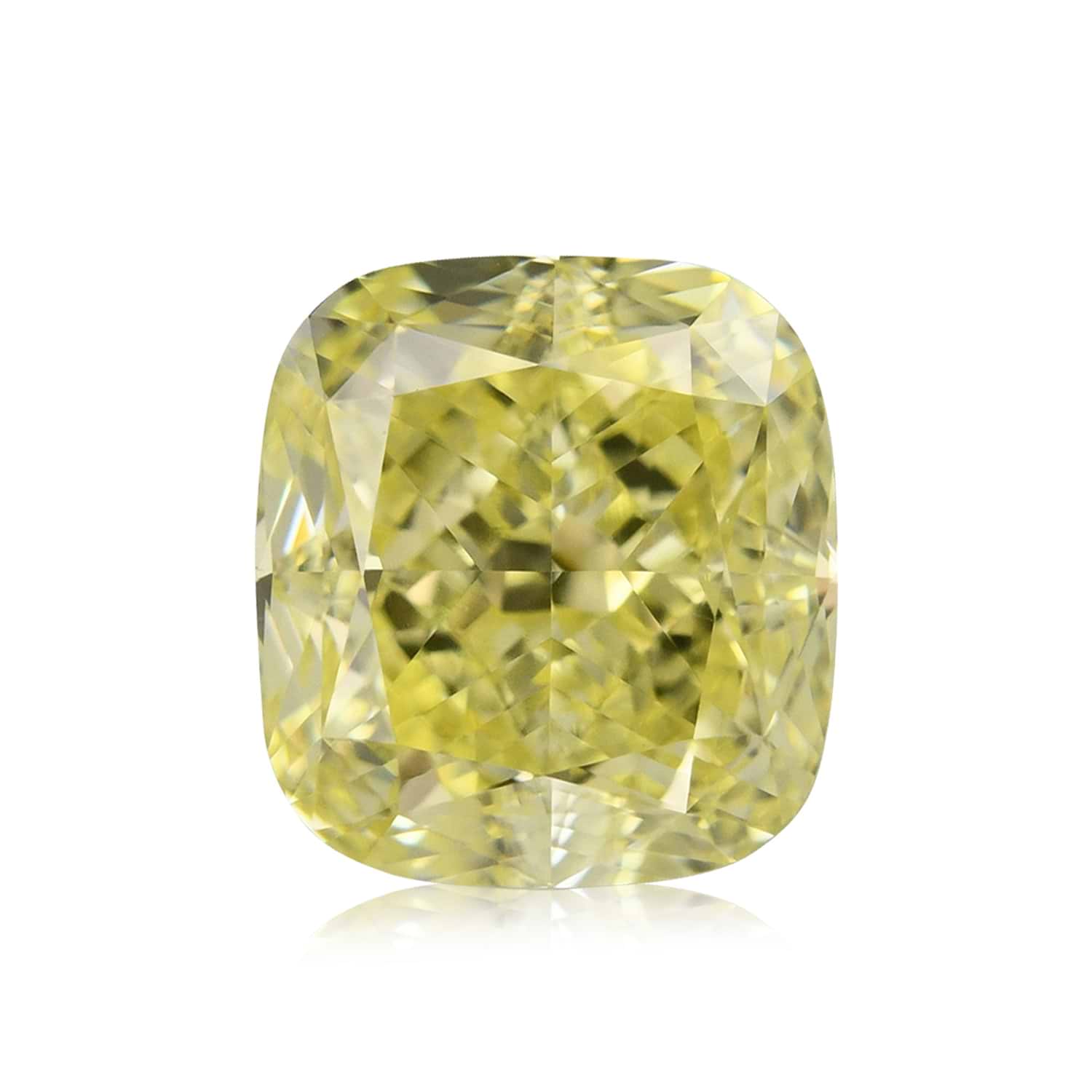 2.01 Carat Fancy Yellow Cushion Diamond VS1 GIA