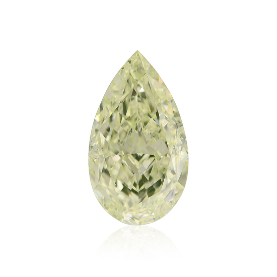 2.04 Carat Fancy Light Yellow Green Pear Diamond VS2 GIA