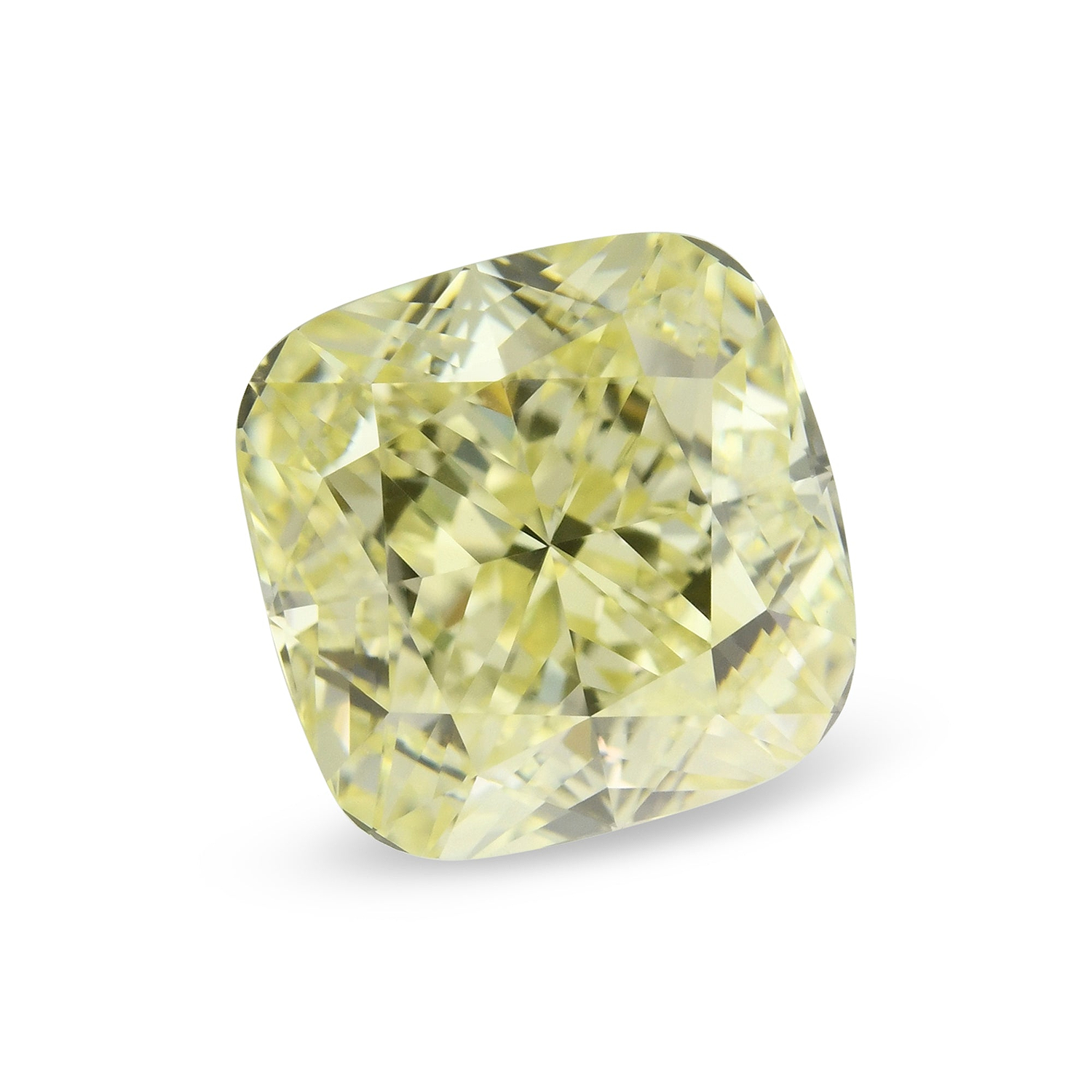 2.19 Carat Fancy Light Yellow Cushion Diamond VVS1 GIA