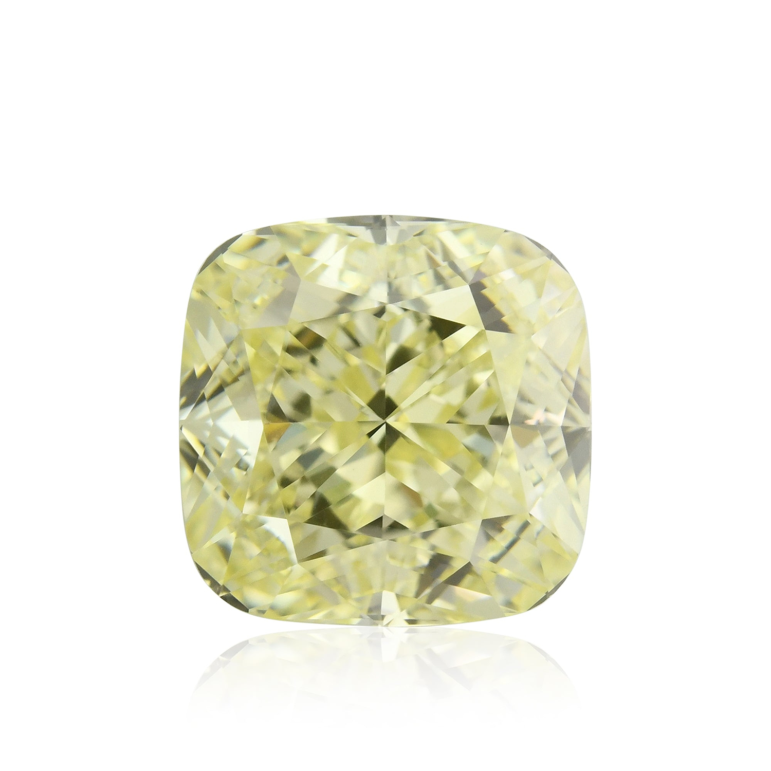 2.19 Carat Fancy Light Yellow Cushion Diamond VVS1 GIA