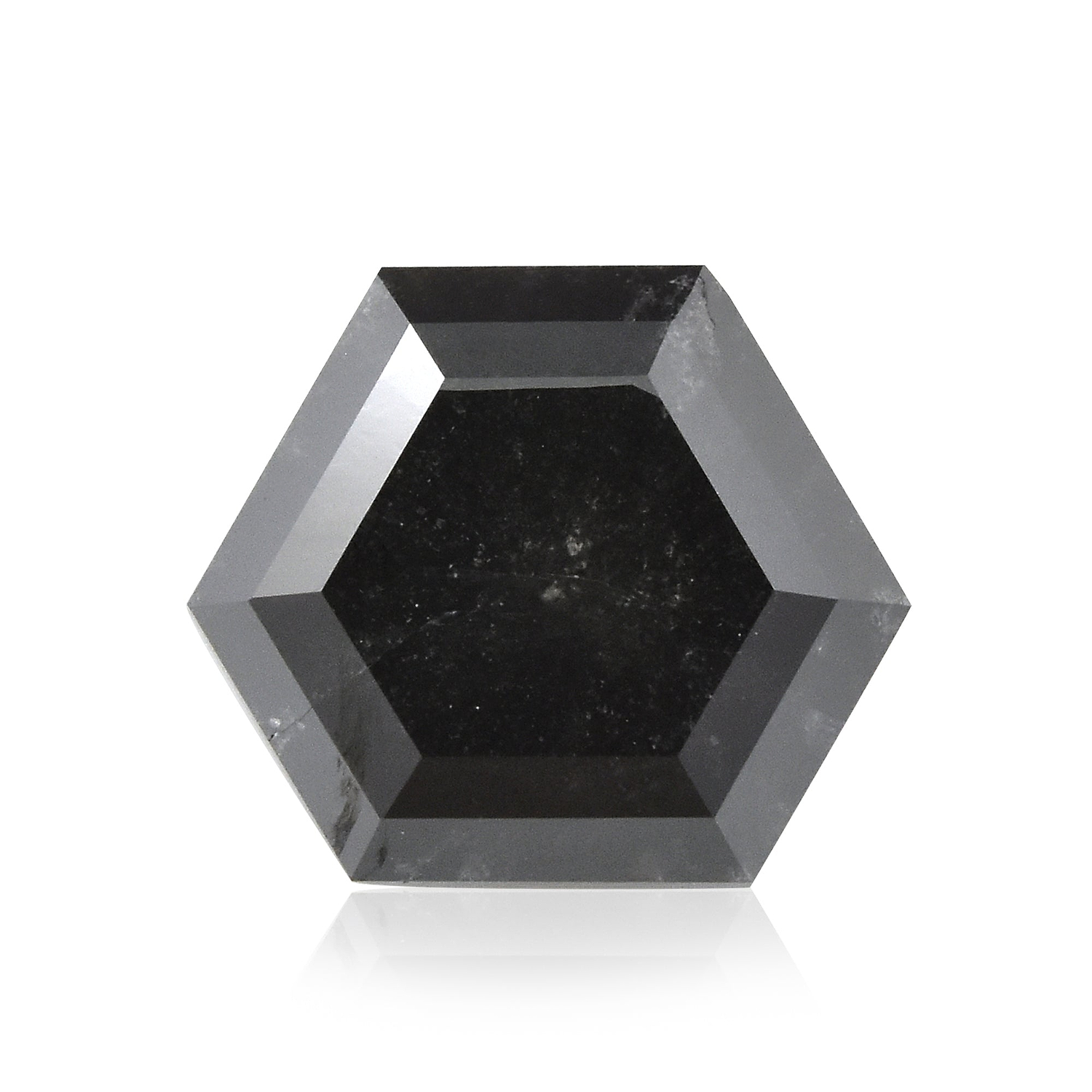 2.22 Carat Fancy Black Hexagonal  Diamond  GIA