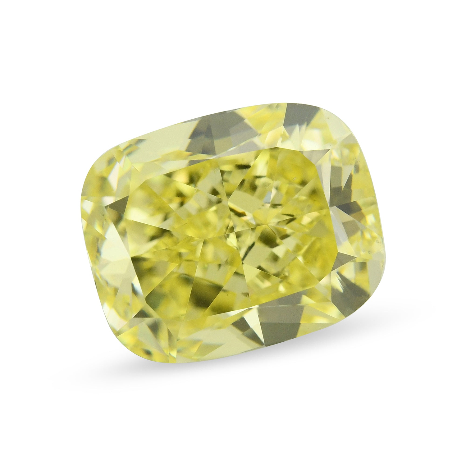2.38 Carat Fancy Intense Yellow Cushion Diamond SI1 GIA