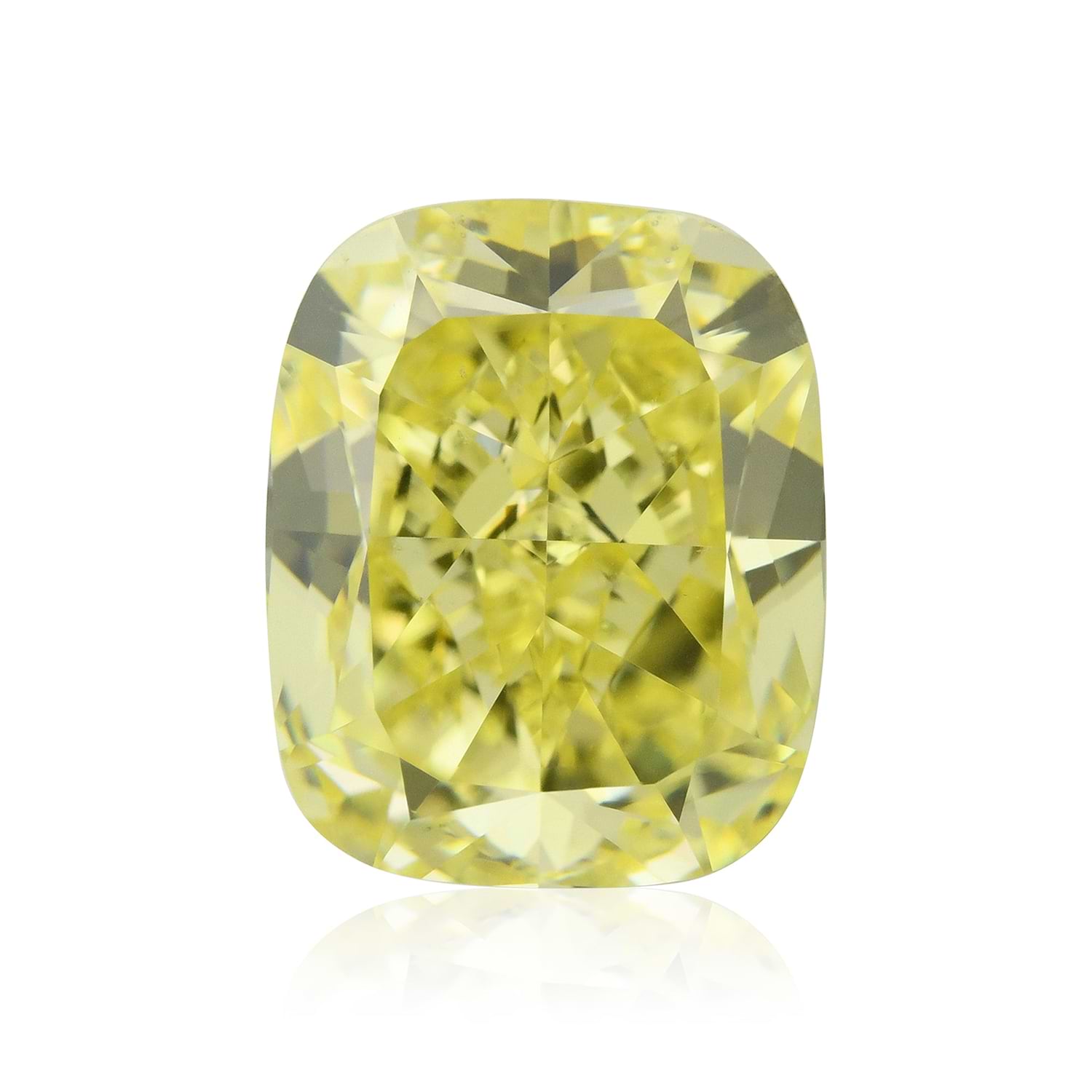 2.38 Carat Fancy Intense Yellow Cushion Diamond SI1 GIA