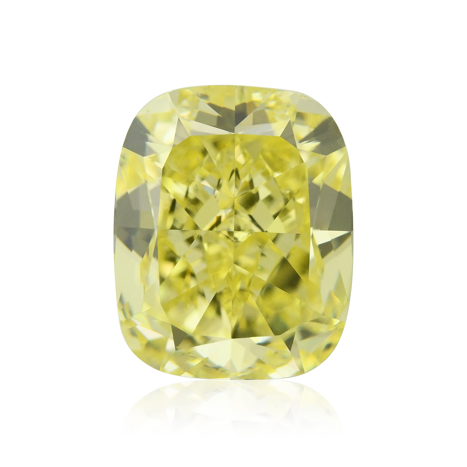 2.38 Carat Fancy Intense Yellow Cushion Diamond SI1 GIA