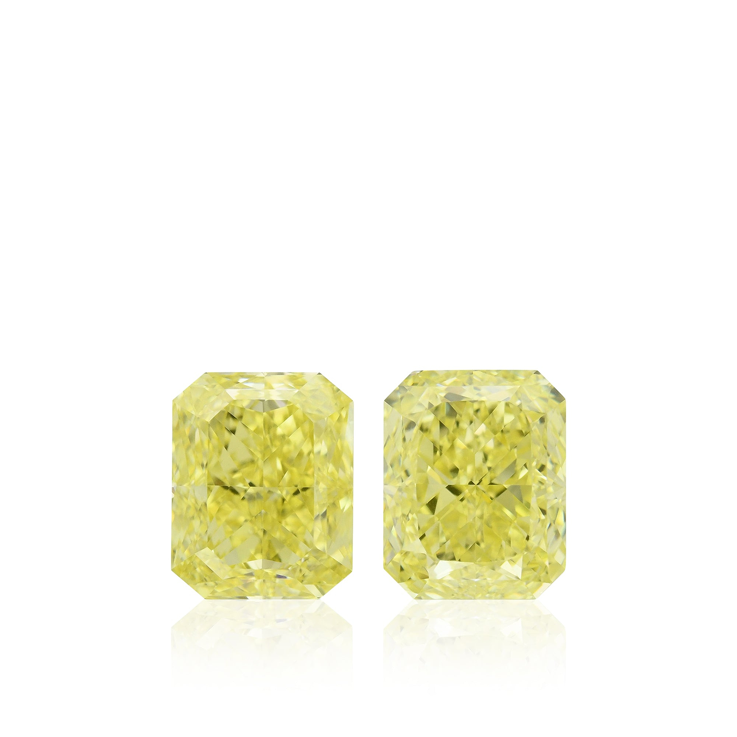 2.41 Carat Fancy Intense Yellow Radiant Diamonds VS1