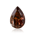 0.46 Carat Fancy Deep Brown Pink Pear Diamond SI1 GIA